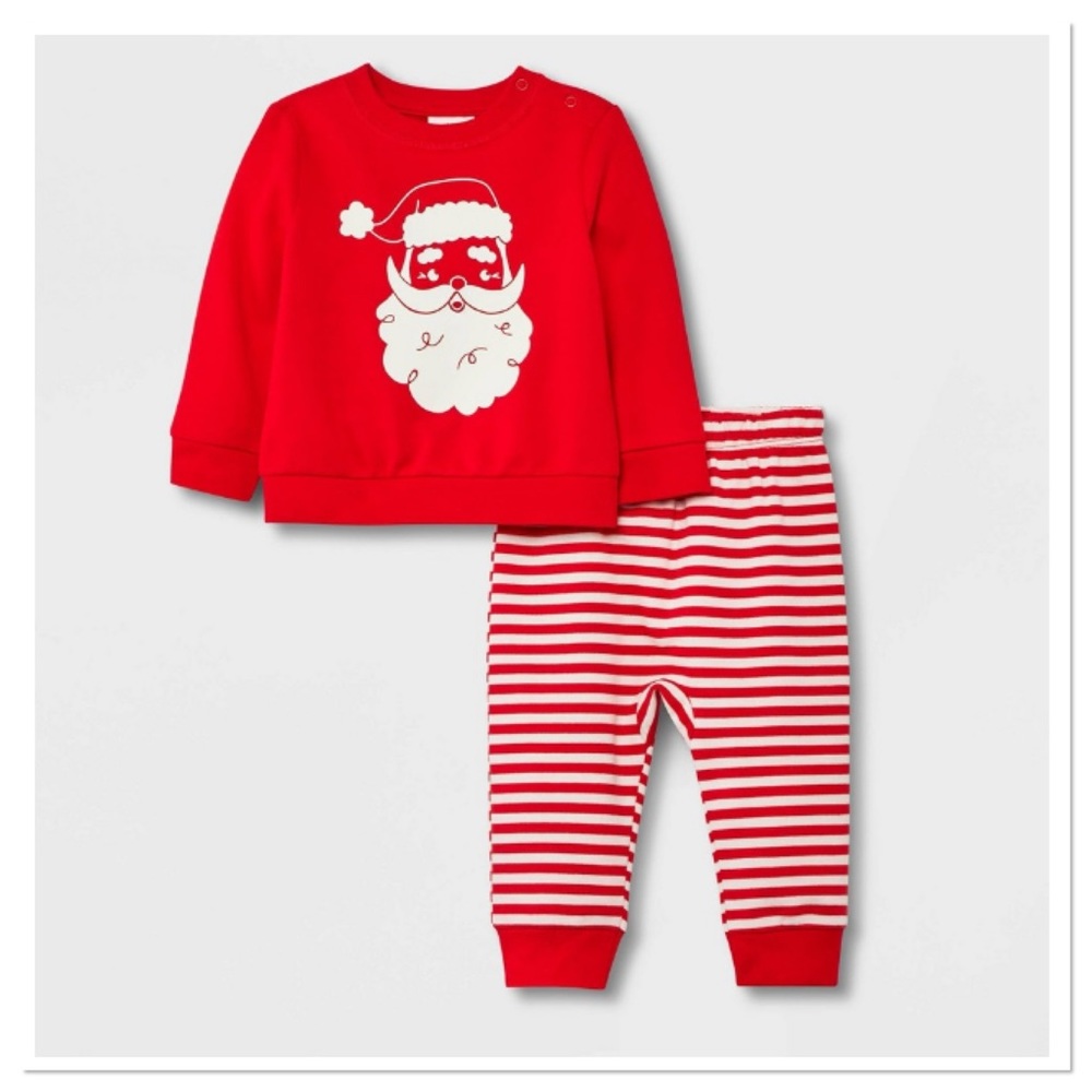 Baby 2pc Santa Fleece Set NB Cat & Jack NWT
